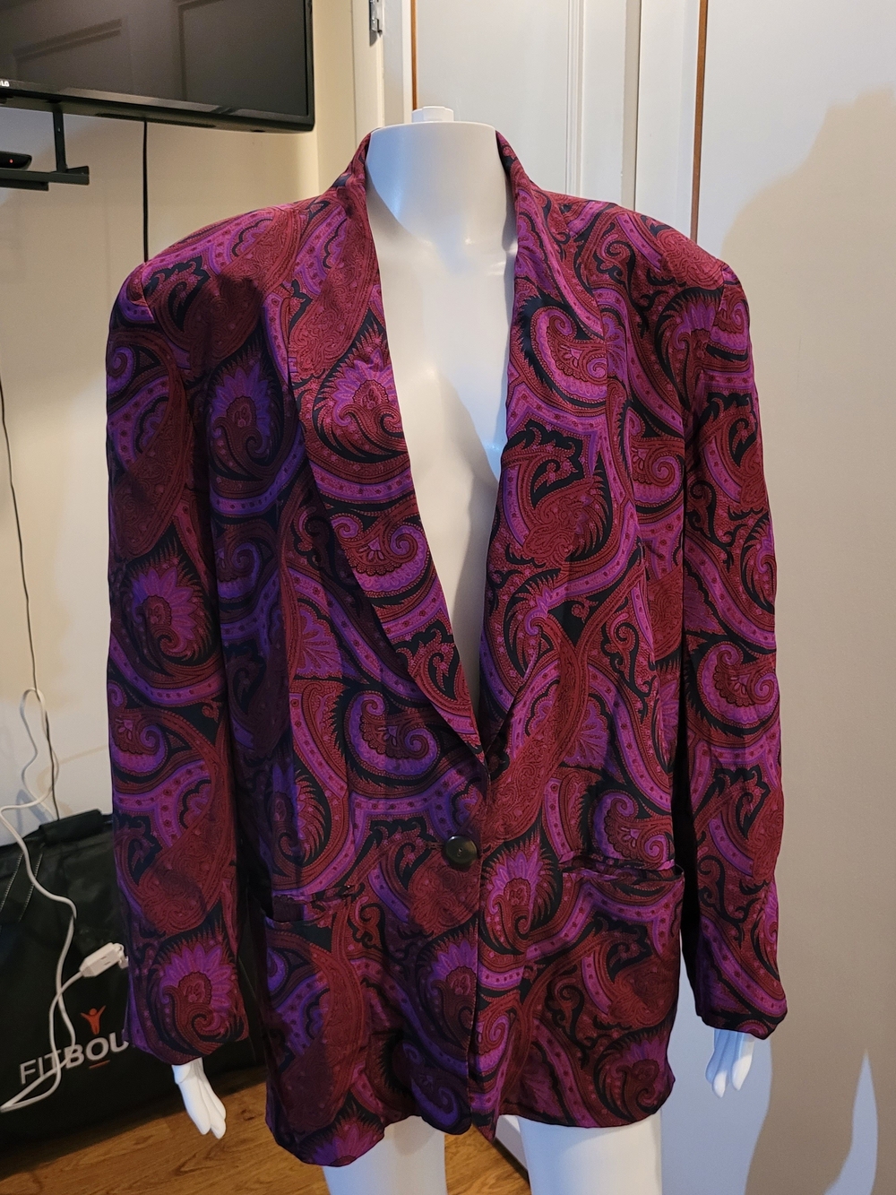 Vintage 1980s French Rodier Paris Paisley "Whimsigoth" Blazer- Size 4